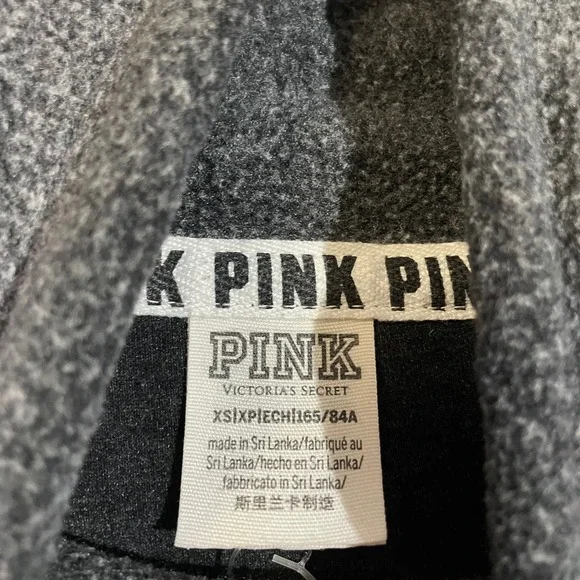 Vintage Victoria Secret Y2K Pink Gray Fleece Cowl Neck Pullover Sweater Women XS - Picture 3 of 7